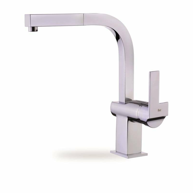 Grifo de cocina Teka MZ 938 – Caño alto extraíble, Monomando, Ahorro de agua