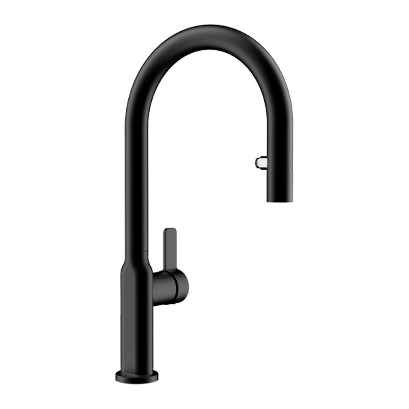 Grifo de cocina Teka OVAL 9382 – Monomando, Caño alto extraíble, Negro mate