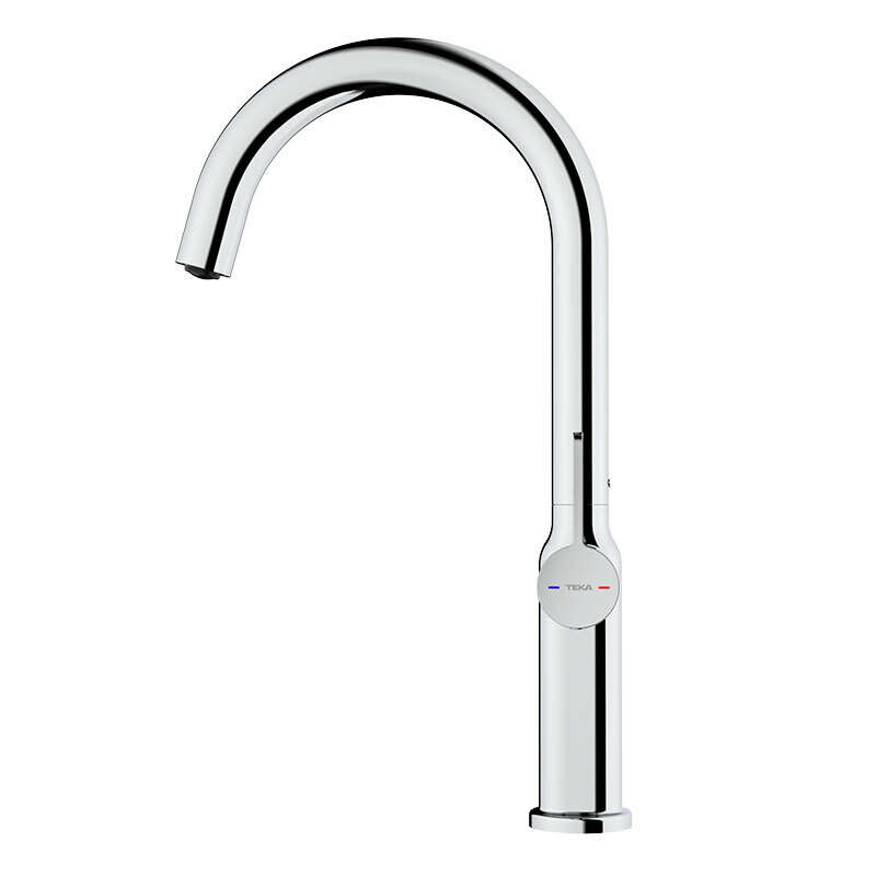Grifo de cocina Teka OVAL 915 – Caño alto 360°, Ahorro agua 5 L/min, Cartucho cerámico 28 mm