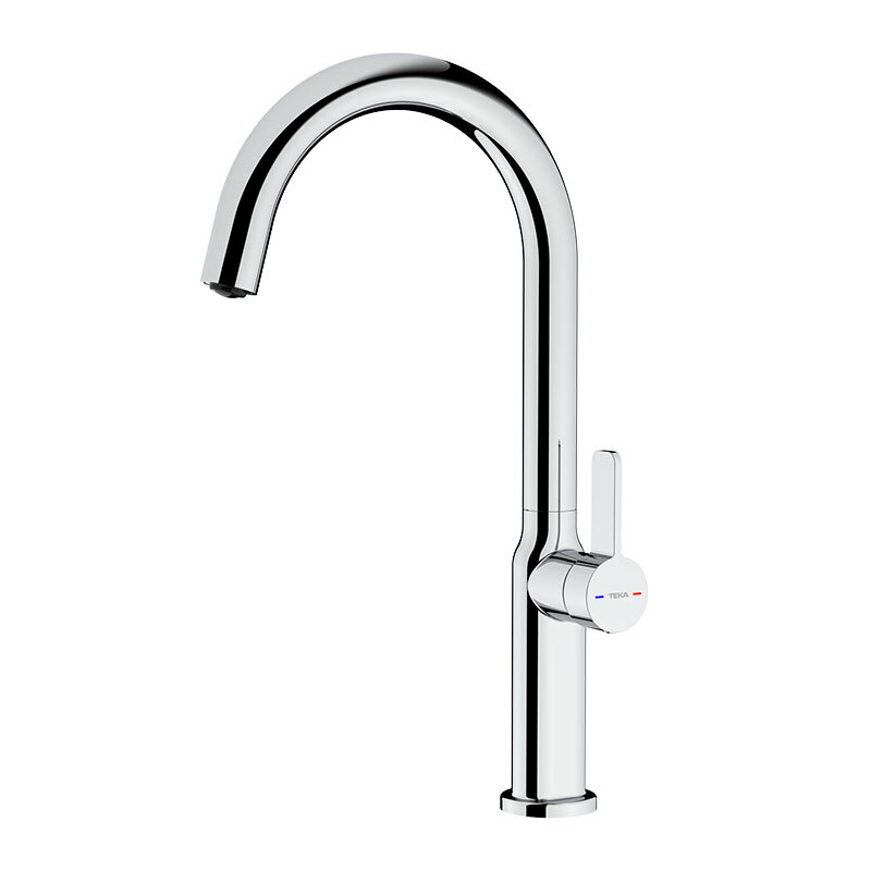 Grifo de cocina Teka OVAL 915 – Caño alto 360°, Ahorro agua 5 L/min, Cartucho cerámico 28 mm