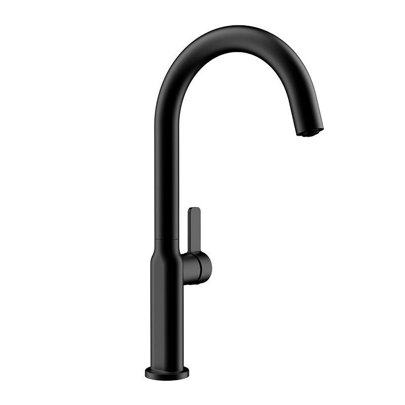 Grifo de cocina Teka OVAL 915 – Monomando, Negro mate, Caño 360°