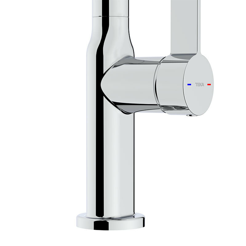 Grifo monomando cocina Teka OVAL 9381 – Caño alto extraíble, Cartucho cerámico 35 mm, Ahorro agua