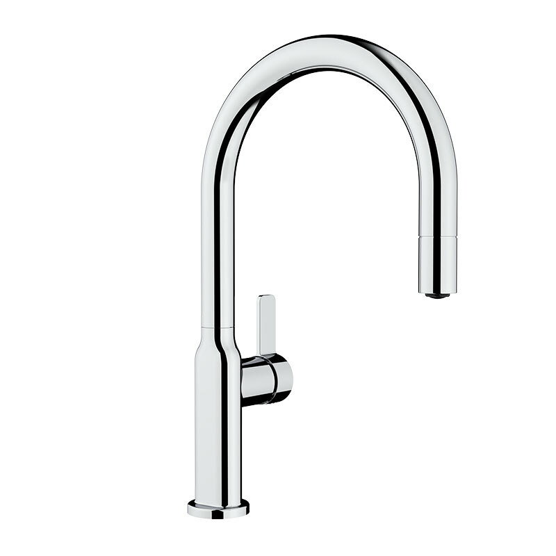 Grifo monomando cocina Teka OVAL 9381 – Caño alto extraíble, Cartucho cerámico 35 mm, Ahorro agua