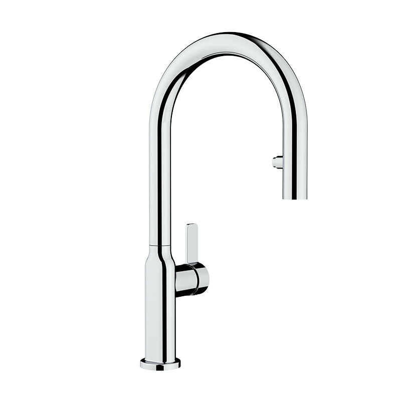 Grifo de cocina Teka OVAL 9382 – Caño alto 360°, Monomando extraíble 2 funciones, Ahorro agua