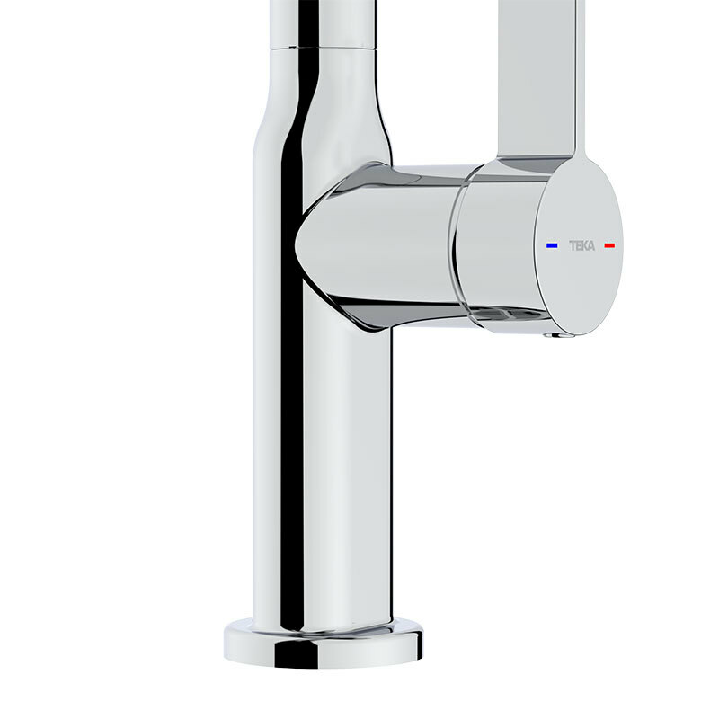 Grifo de cocina Teka OVAL 9382 – Caño alto 360°, Monomando extraíble 2 funciones, Ahorro agua