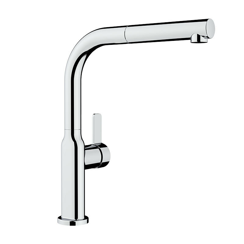 Grifo monomando cocina Teka OVAL 938 – Caño alto 360º, Ducha extraíble, Ahorro 5 L/min