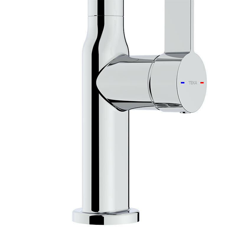 Grifo monomando cocina Teka OVAL 938 – Caño alto 360º, Ducha extraíble, Ahorro 5 L/min