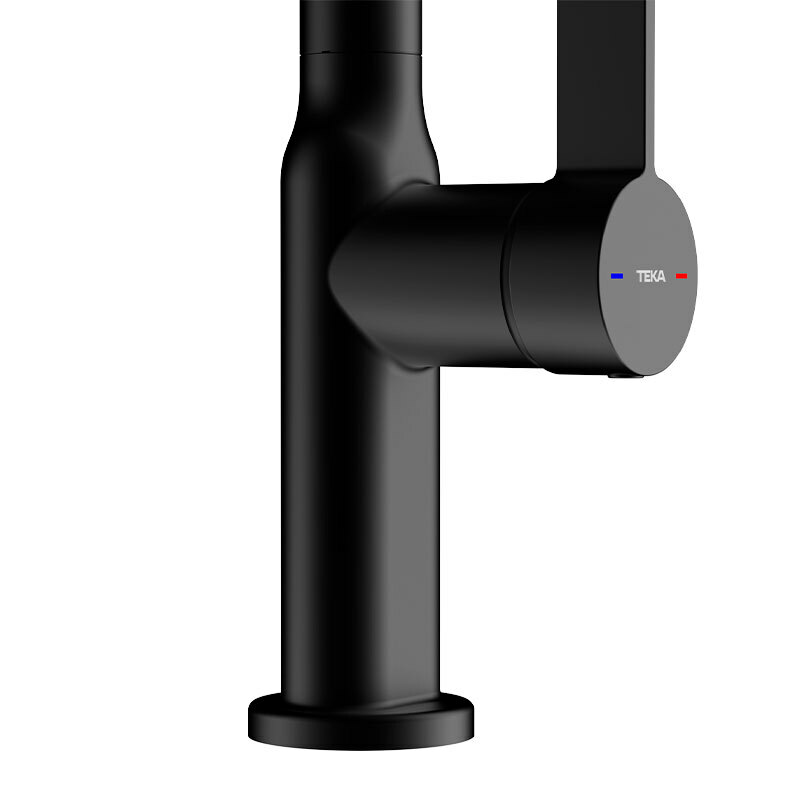 Grifo de cocina Teka OVAL 938 – Negro, Caño extraíble 360°, Ahorro de agua