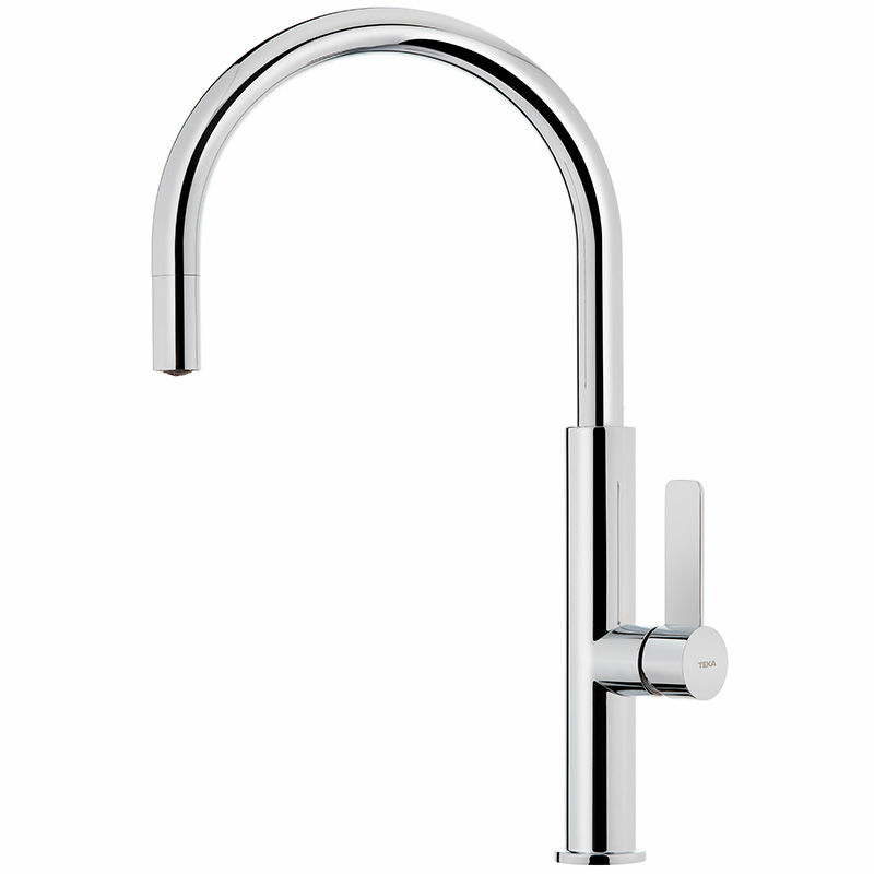 Grifo de cocina Teka FOT 995 – Cromado, Caño alto giratorio, Cartucho cerámico 35 mm