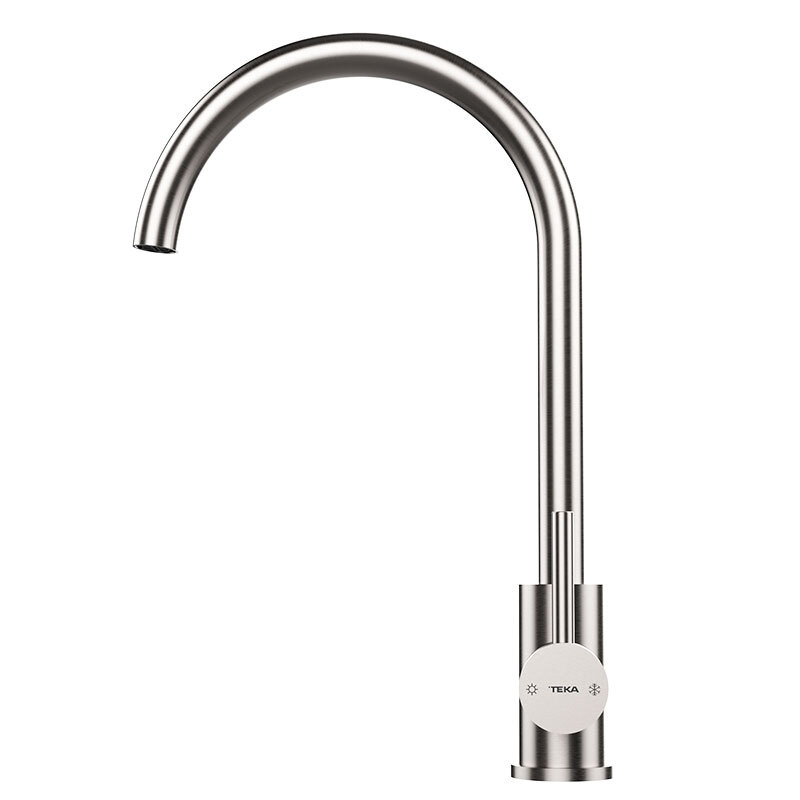 Grifo de cocina Teka UNI 9310 – Inox AISI 304, caño alto 360° y ahorro 5 L/min
