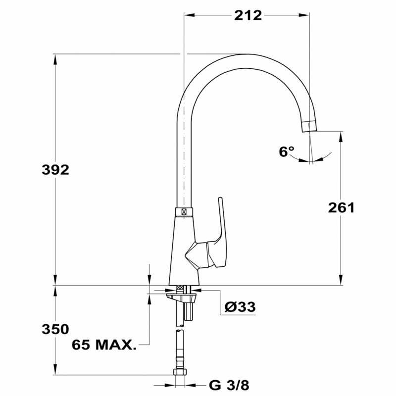Grifo de cocina Teka VITA 915 – Caño alto giratorio, Cartucho cerámico, Ahorro de agua