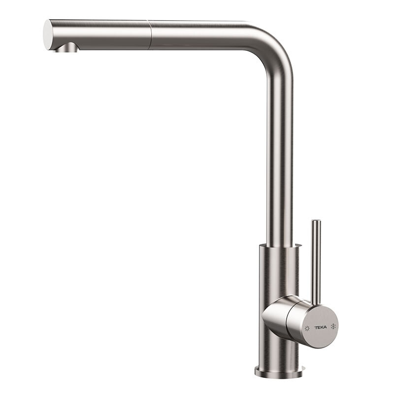 Grifo cocina Teka UNI 9331 – Caño alto extraíble, giro 360º y ahorro de agua