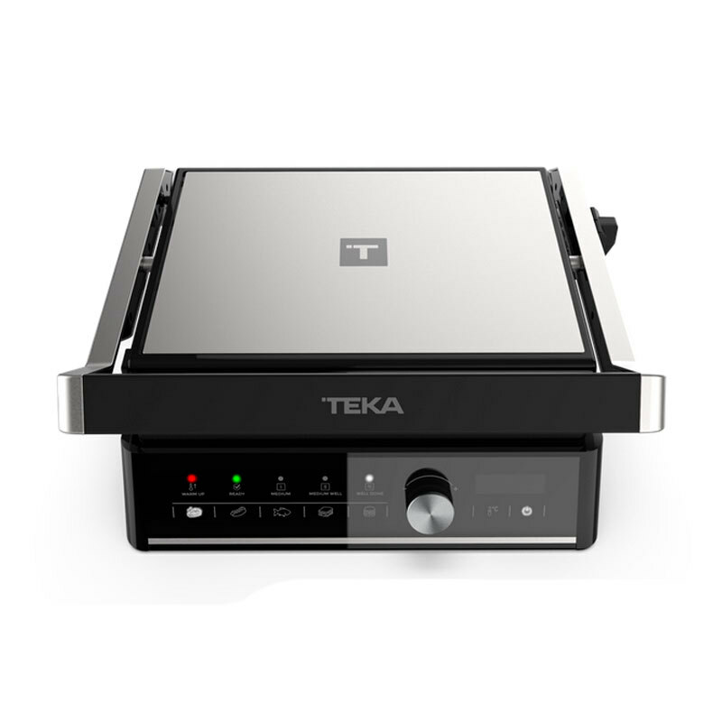 Grill eléctrico Teka EliteGrill 111510000 – 2000 W, Placas desmontables aptas lavavajillas, Panel táctil