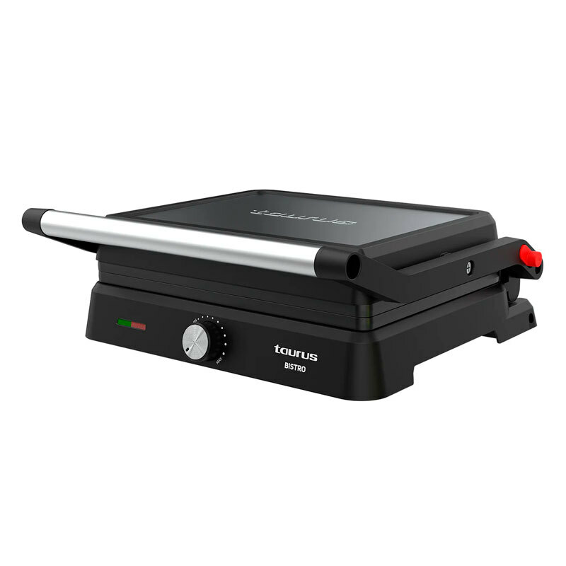 Grill 2 en 1 Taurus BISTRO – 2600 W, placas 29x23 cm antiadherentes, apertura 180°