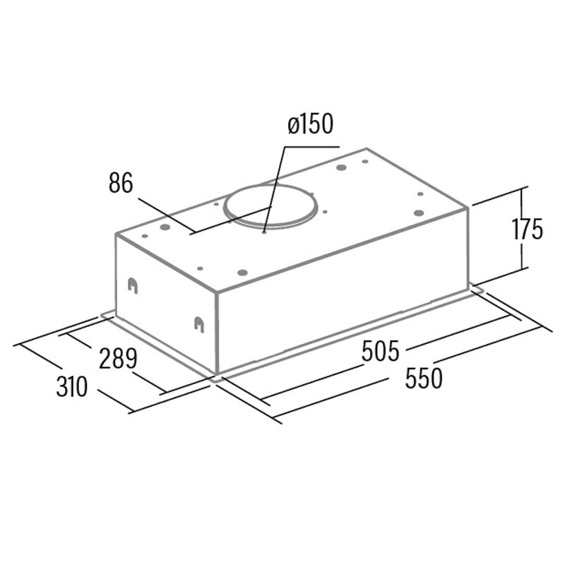 Grupo filtrante Cata GCB 55 X – Bajo mueble, 371 m³/h, Inox