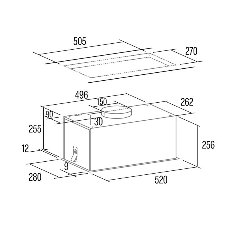 Grupo filtrante Cata GPL52X – 529 m³/h, Inox, Bajo mueble