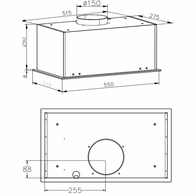 Grupo filtrante Fagor 3AF3-550N – Bajo mueble, 610 m³/h, Control táctil