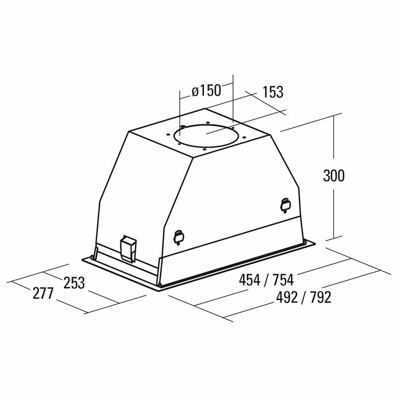 Campana extractora grupo filtrante Cata GC DUAL 45 XGWH – Bajo mueble, 820 m³/h, Clase A