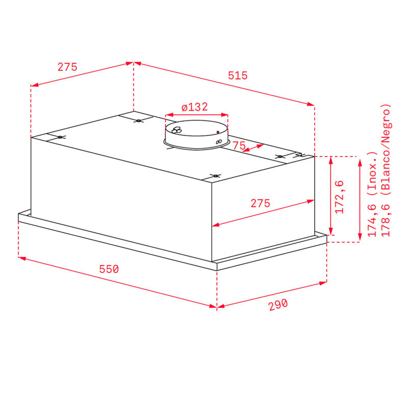 Grupo filtrante integrable Teka GFG 2 Inox – Bajo mueble, 341 m³/h, 55 cm