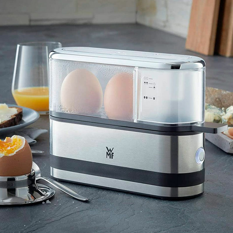Hervidor de huevos WMF KITCHENminis 3200000056 – 1-2 huevos, Acero inoxidable, Apagado automático
