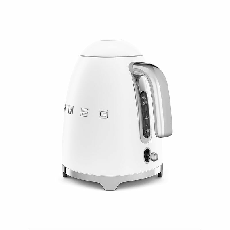 Hervidor eléctrico Smeg KLF03WHMEU – Blanco mate, 1,7 L, 2400 W