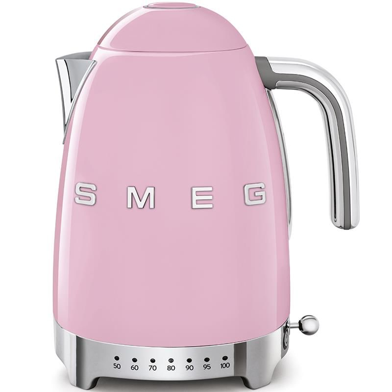 Hervidor eléctrico Smeg KLF04PKEU – 1,7 L, Control temperatura, Rosa 50's