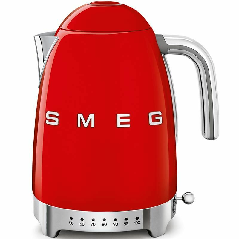 Hervidor eléctrico Smeg KLF04RDEU – 1,7 L, 7 temperaturas, Rojo 50's