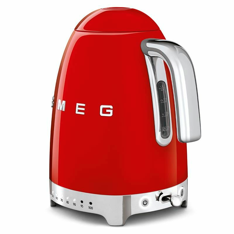 Hervidor eléctrico Smeg KLF04RDEU – 1,7 L, 7 temperaturas, Rojo 50's