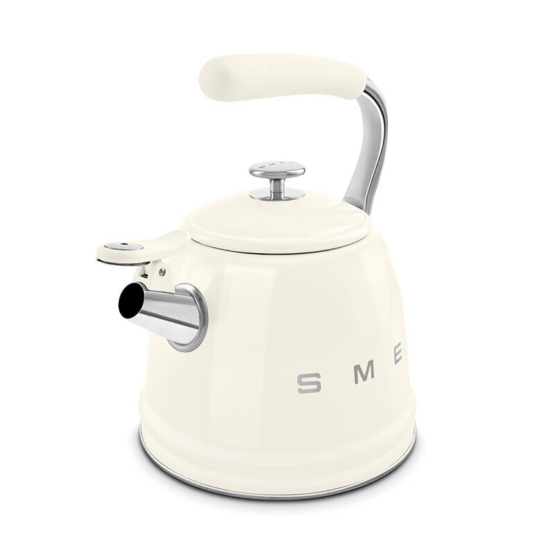 Hervidor silbante Smeg WKF01CR – 2,3 L, Acero inoxidable, Inducción