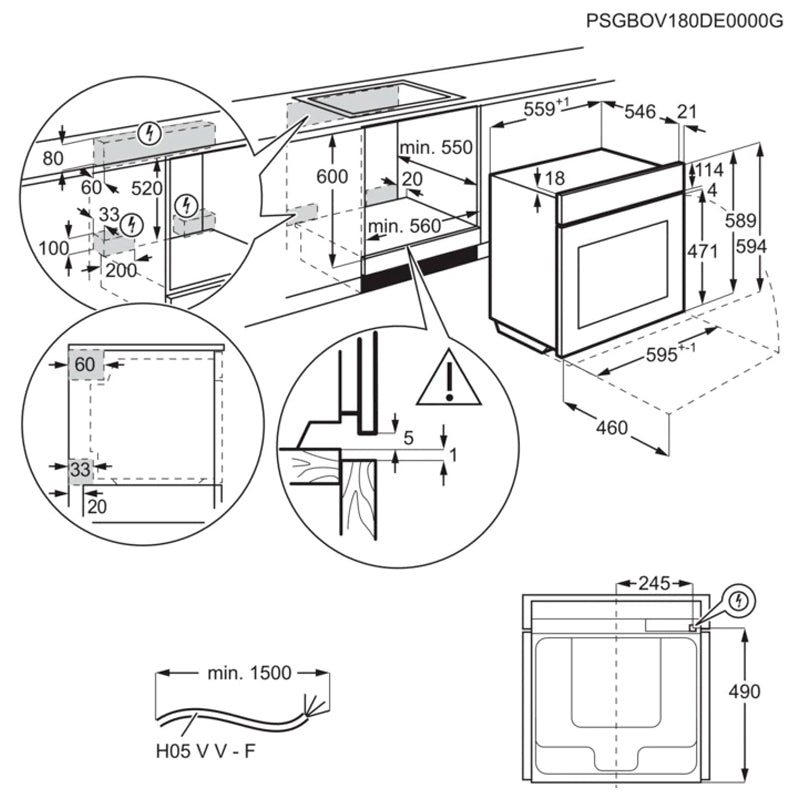 Horno multifunción AEG BPE546360M – 71 L, Pirolítico 3 ciclos, A+