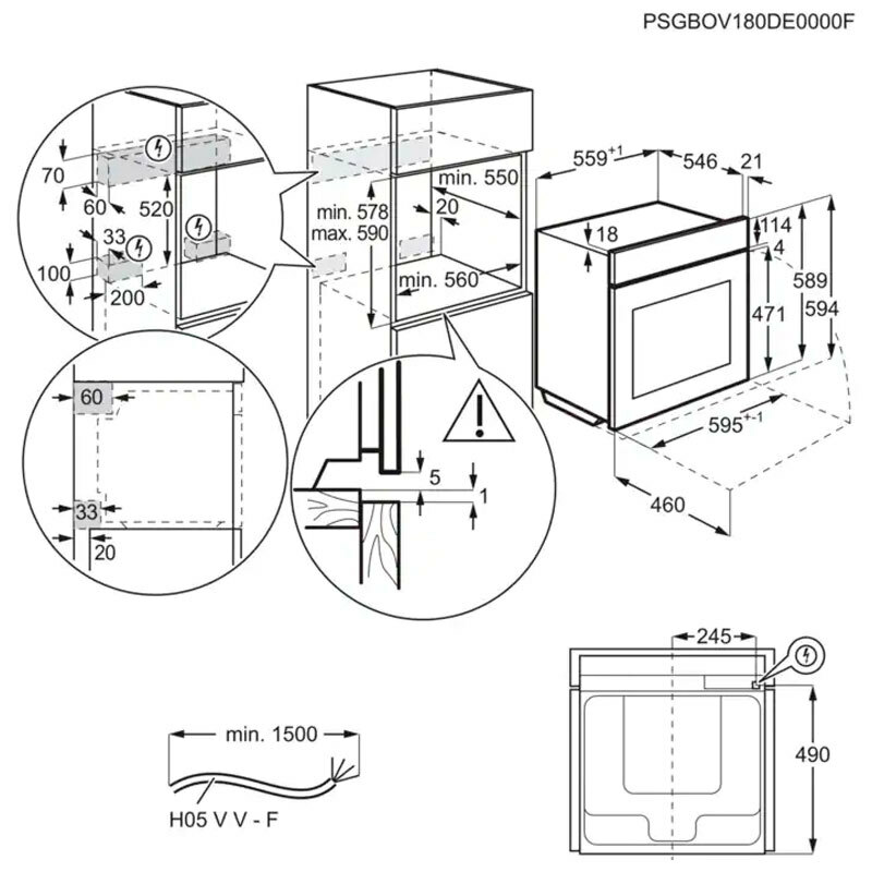 Horno a vapor AEG BSE782380B – Integrable, 70 L, SteamBoost