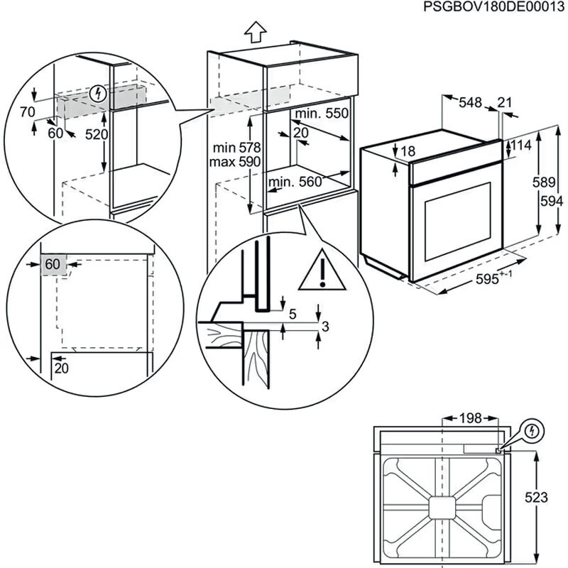 Horno de Vapor Integrable AEG BSS578271M – Multifunción 72L, Limpieza Pirolítica y WiFi