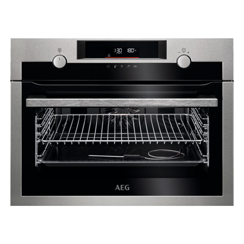 Horno compacto integrable AEG KEE542260M – 43 L, Sonda térmica, Cocción asistida