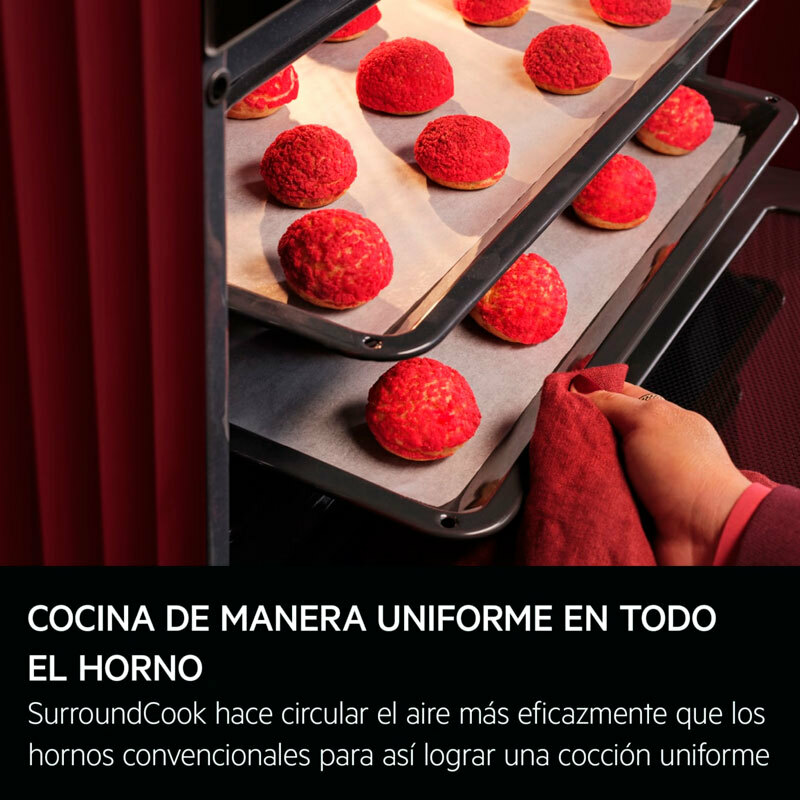 Horno pirolítico AEG OU5PB40NSK – 72 L, A++, 9 funciones