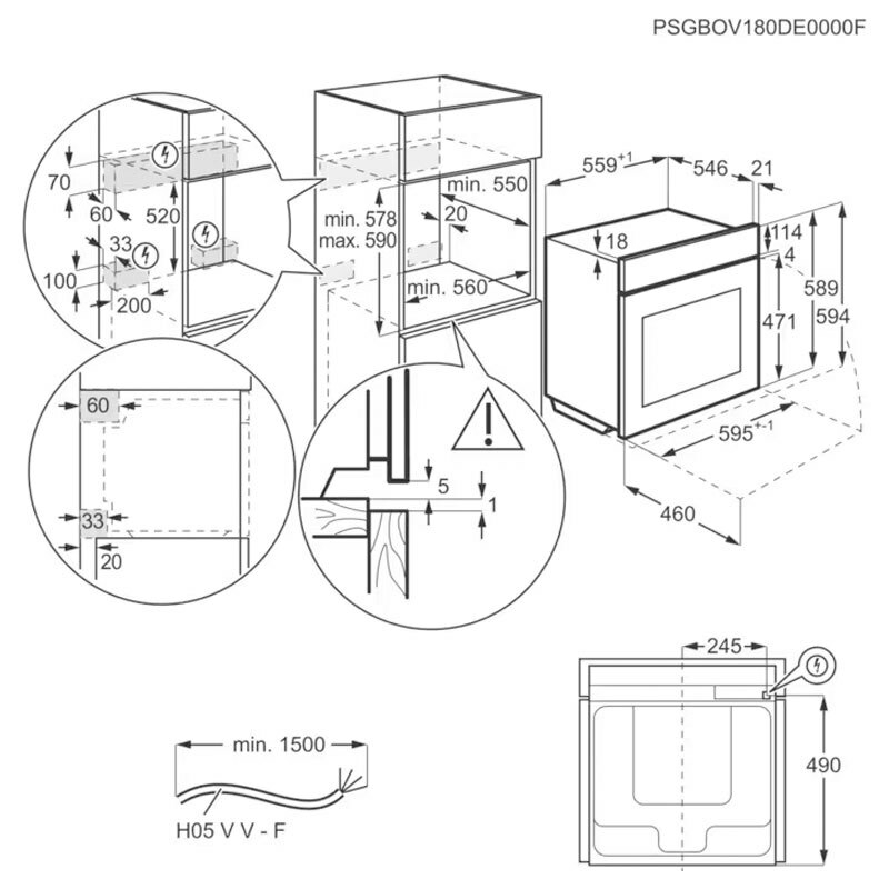 Horno multifunción integrable AEG TA5PB531AB – SteamBake, WiFi, Pirolítico