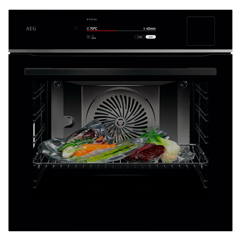 Horno de vapor AEG Serie 9000 TP9SB831AB – 70 L, Pantalla táctil 7,8", WiFi