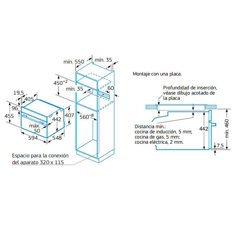 Horno multifunción integrable Balay 3CB4130X2 – 47 L, Aire caliente 3D, Limpieza hidrolítica