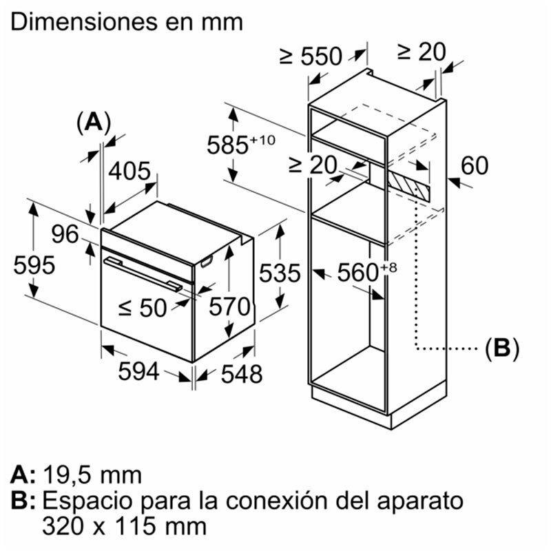 Horno Integrable Balay 3HA4121G3 – Vapor, Freidora de aire, 71 L
