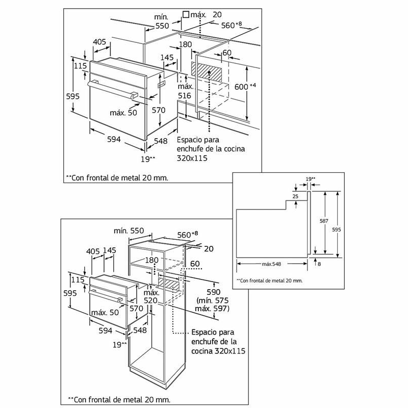 Horno empotrado Balay 3HB2010B0 – Integrable, 66 L, Clase A