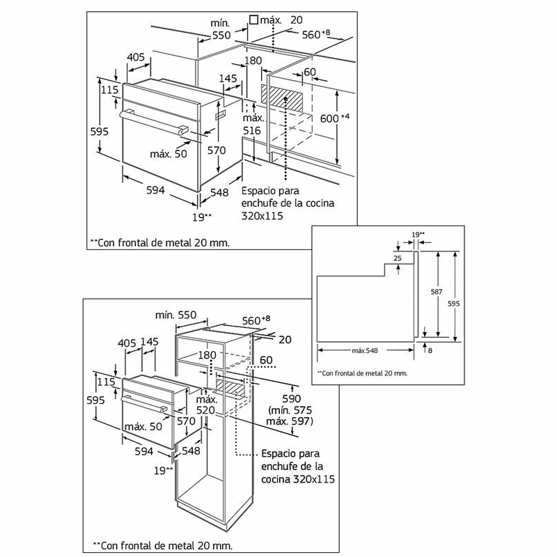 Horno integrable Balay 3HB2031X0 – 66 L, Clase A, Hidrolítico