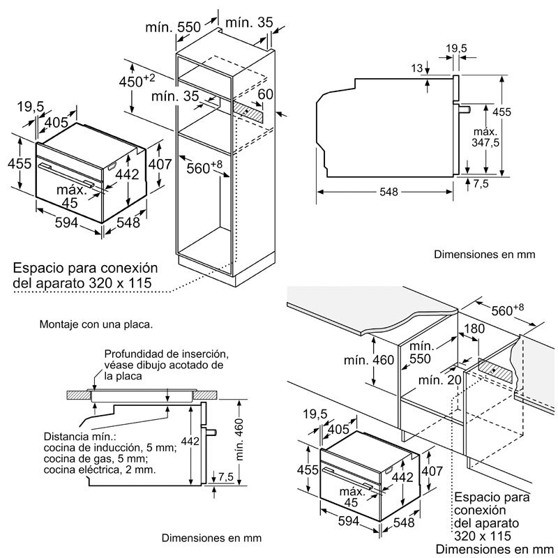 Horno compacto Bosch Serie 8 CBG7341B1 – Integrable, 47 L, AirFry