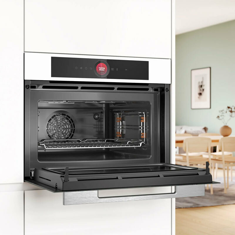 Horno compacto con microondas Bosch CMG7241W1 – 45 L, AirFry, Home Connect