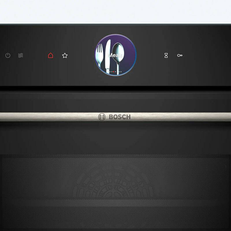 Horno compacto integrable Bosch CMG7761B1 – Microondas integrado, 45 L, Air Fry