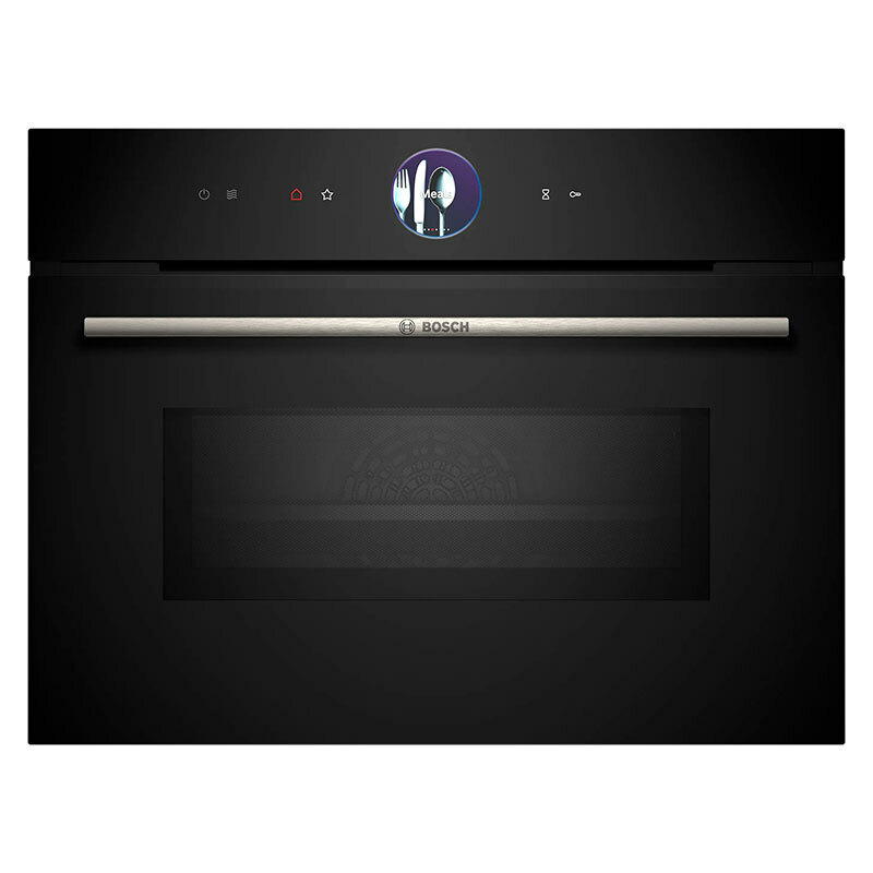 Horno compacto integrable Bosch CMG7761B1 – Microondas integrado, 45 L, Air Fry