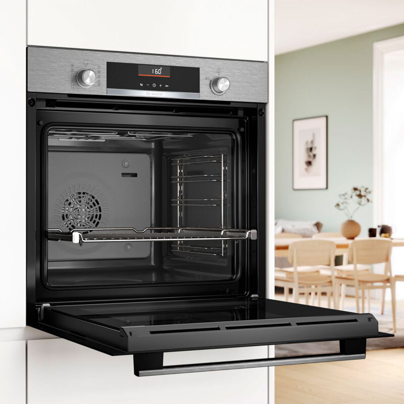 Horno integrable Bosch HBG536ES4 – 71 L, Air Fry, EcoClean hidrolítico