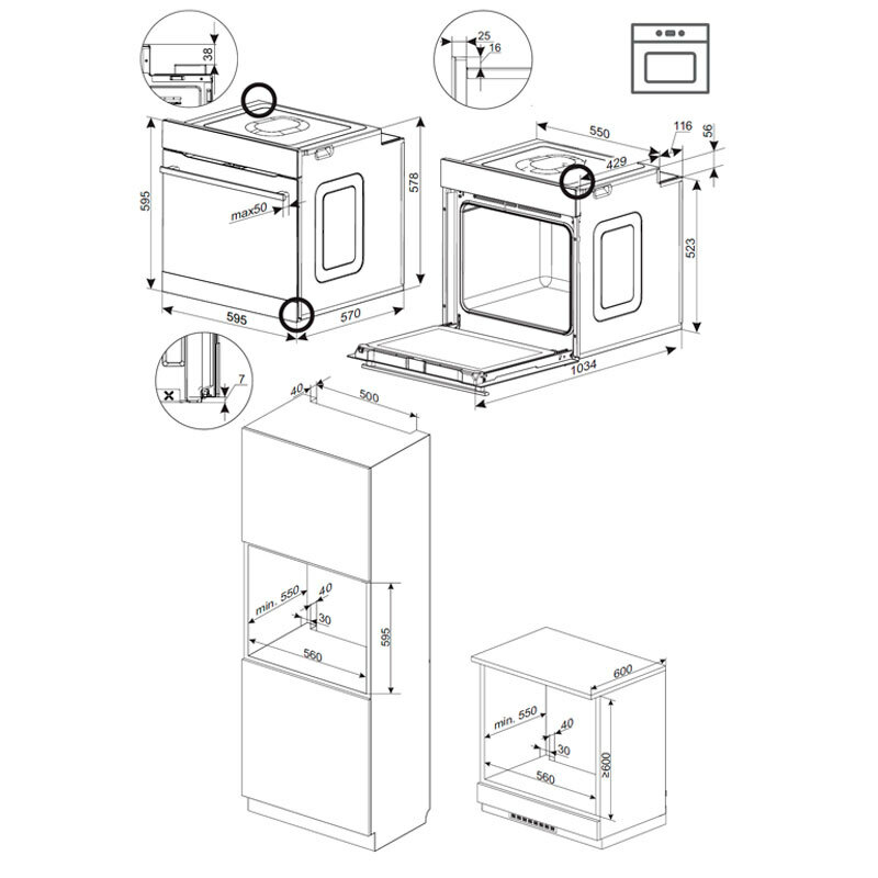 Horno integrable Fagor 9H-760TCN – 77 L, Pirolítico, AirFry