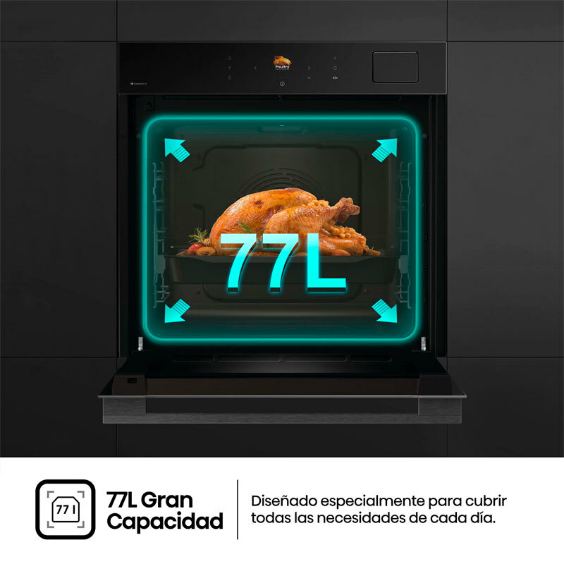 Horno integrable Hisense BAS614A8B – 77 L, Air Fry, WiFi