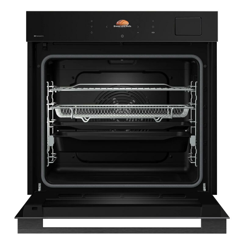 Horno pirolítico integrable Hisense BAS614P8B – 77 L, A+, Vapor y Air Fry
