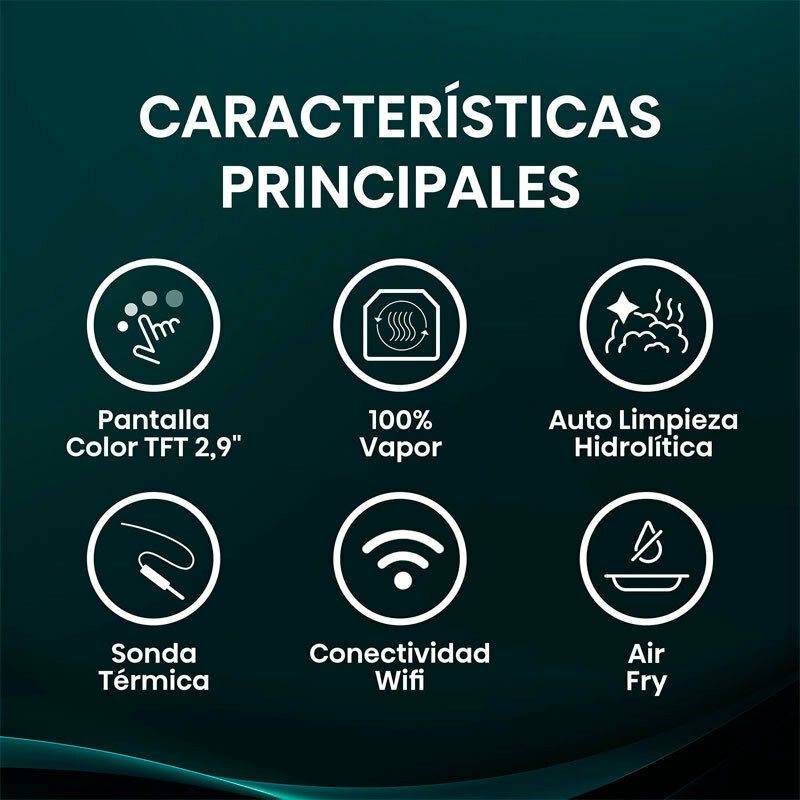 Horno integrable Hisense BFS615S8B – 100% vapor, 77 L, Wi‑Fi