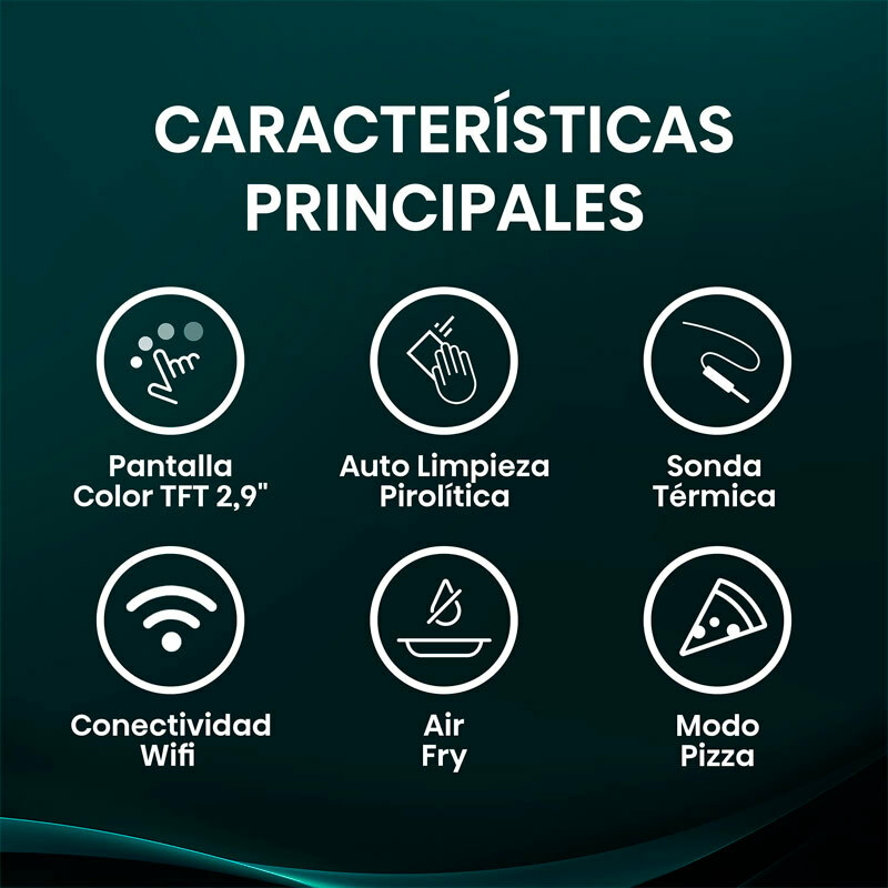 Horno integrable Hisense BI614P8B – 77 L, Pirolítico, WiFi